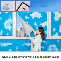 Película aislante de doble capa de papel de aluminio con ventosas: lámina térmica para ventanas en invierno-para sala de estar (40 x 100cm, estilo 2)