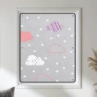 Película de aluminio de doble cara para ventanas con diseño de nubes; reflectante del calor, aislante y que mejora la privacidad; 50 x 100 cm.