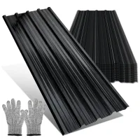24x chapas onduladas grecadas para tejado, tôles profilées 129x46cm = 14m² galvanisé résistant intempéries tôle ondulée trapézoïda