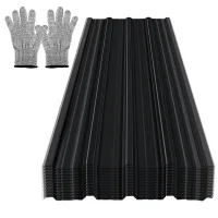 36x chapas onduladas grecadas para tejado, tôles profilées 129x46cm = 21m² galvanisé résistant intempéries tôle ondulée trapézoïda