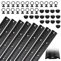 12x carriles airlin carriles de amarre aluminio negro angular