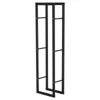 Estante metálico de 40x25x150 cm para leña, soporte de almacenamiento exterior.
