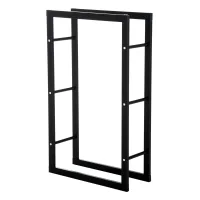 Estante metálico de 60x25x100 cm para leña.
