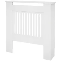 Cubierta para radiador, 78 x 19 x 81 cm, cubierta para radiador de dormitorio o salón, mdf, blanca.