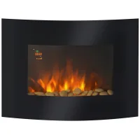 Chimenea eléctrica mural con calefacción y llama led.