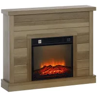 Chimenea eléctrica de 1800 w con efecto llama, mando a distancia y temporizador semanal para un salón de 30 m² (leña).