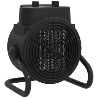Calefactor eléctrico con temperatura regulable, 3 modos, fabricado en pp y pa ignífugos, 21,5 x 15,8 x 22 cm, negro.
