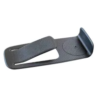 Tope de puerta, amortiguador y sistema de retención de puertas: doble protección contra el cierre y los portazos, montaje en suelo (negro).