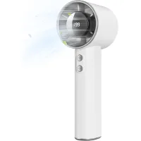 Mini ventilador de bolsillo, 3000 mah, 1-199 velocidades, pantalla led, cordón