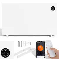 Radiador híbrido 750w infrarrojo convección smart wifi termostato pared o de pie