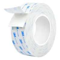Cinta adhesiva de doble cara de espuma de polietileno extra fuerte, resistente al agua, 19 mm x 3 m, blanca, para interior y exterior..