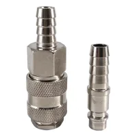 Conector neumático rápido tipo eu enchufe + clavija, acoplador estándar europeo para manguera de 10 mm, para compresor de aire, acero inoxidable 304,.