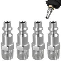 4 conectores rápidos macho 1/4 npt para aire comprimido, racor roscado para compresor, conector neumático para herramientas de aire..