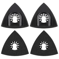 4 almohadillas de lijado delta de 80 mm, triangulares, fijación de velcro, para herramientas multifunción oscilantes..