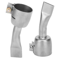 2 boquillas para pistola de aire caliente, acero inoxidable, para soldar láminas plásticas pvc pp, 32 mm, pack de 2..