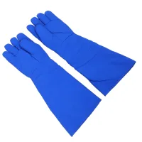 Guantes criogénicos resistentes a bajas temperaturas de -280°c a +148°c, 4 capas, protección anticongelante nitrógeno líquido ln2, 58 cm, 2 unidades..