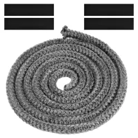Cuerda de sellado trenzada de fibra de vidrio para estufa e inserto, 10 mm x 3 m, resistente a 600°c, con 4 cintas adhesivas..