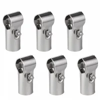 6 conectores en t para tubo de 25 mm de acero inoxidable, conector en t ajustable con tornillos y tuercas para valla, malla metálica y pasamanos..