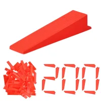 Sistema de nivelación de azulejos, 200 cuñas reutilizables, nivelador para suelo y pared, plástico resistente, paso 1-15 mm..