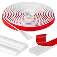 Moldura adhesiva flexible para paredes y puertas interiores, 7 m x 2,8 cm, blanca, zócalo decorativo de pvc/tpe, 1 unidad..
