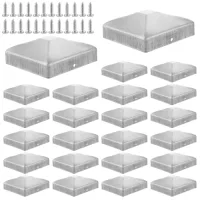 24 tapas para postes 91 x 91 mm acero galvanizado forma piramidal para postes de madera..