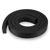 Junta de goma epdm rectangular negra 20 mm x 10 mm x 1 m, cinta selladora adhesiva resistente a la intemperie..