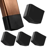 4 tapones antideslizantes de goma para patas de escalera y escalera de tijera, compatibles con tubos cuadrados 40 x 20 mm, pack de 4..