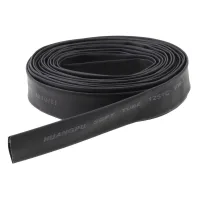 Tubo termorretráctil negro 10 mm, relación de contracción 2:1, poliolefina, 5 m..