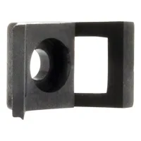 Soporte de fijación atornillado para abrazadera de manguera, acero inoxidable, negro, pack de 100 unidades..