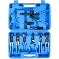 Pinza para abrazaderas de manguera, juego de 9 pinzas con estuche, herramientas de reparación de tuberías de combustible..