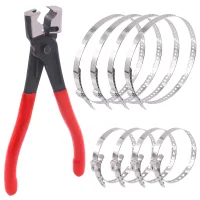 Kit de 9 abrazaderas de manguera de acero inoxidable, alicates y abrazaderas cv ajustables pequeñas y grandes para reparación de automóviles..