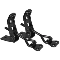 2 x pinzas de fijación de acero al carbono ajustables, capacidad 150 kg, modelo 4001, negro..