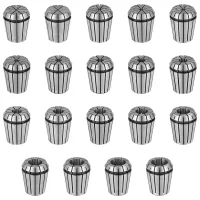 Juego de 19 pinzas de resorte de precisión er32 2 mm-20 mm, acero al carbono, portaherramientas para fresado cnc, grabado y torno..