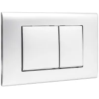 Placa de mando para inodoro suspendido, doble descarga, plástico blanco, 245 x 164 mm, compatible con mecanismos 01/20/30/up300/up320..
