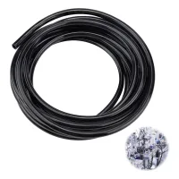 Manguera neumática de poliuretano pu, 10 mm x 5 m, flexible y resistente a la presión, para herramientas neumáticas (negro)..