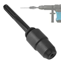 Adaptador de portabrocas sds max a sds plus, prolongador sds plus de 220 mm, acero aleado, para brocas y cinceles sds plus, negro..