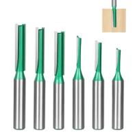 6 ud fresas rectas para ranurar, vástago 8 mm, ø 3/4/5/6/7/8 mm, cuchillas de carburo yg8, para fresadora y cnc madera..