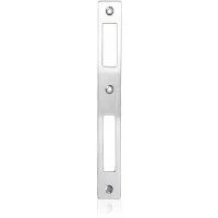 Golpe de puerta de acero inoxidable, tope de puerta en esquina para cerraduras, 172mm x 22mm x 1,1mm, 1 pieza..
