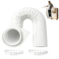 Funda aislante para tubo de aire acondicionado móvil, 150 cm, protección calor y polvo, tubos 13-15 cm, blanco..
