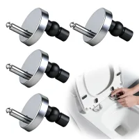 Kit de fijación rápida para tapa de inodoro, 4 piezas, acero inoxidable 304 y goma, fijación en agujero ciego..