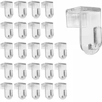 Juego de 20 ganchos decorativos para ventanas de hasta 17 mm de grosor – ganchos sin taladrar, 2,8 x 2 x 3,5 cm..