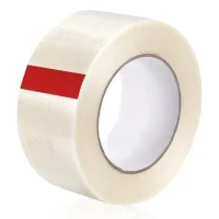 Cinta de fibra de vidrio autoadhesiva flexible blanca 60 mm x 50 m, cinta de flejado..