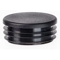 Tapón para tubo redondo 40 mm - 5 piezas - tapón de polietileno negro, protección para extremos de perfiles redondos..