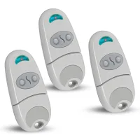 Mando a distancia para cancela y garaje 433,92 mhz, 3 piezas, 2 canales, pila cr2032, alcance 50 m, llavero, gris..