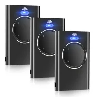 Mando a distancia para puerta de garaje y cancela, 4 canales 868 mhz, reemplazo, negro, 3 piezas..