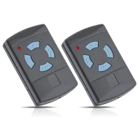 Mando a distancia para puerta de garaje 868,3 mhz, pack de 2, 4 canales, botones azules, pila 23a 12v incluida..