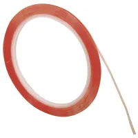 Cinta adhesiva de doble cara transparente 10 m x 3 mm, extra fuerte, resistente a 80 °c, 1 rollo..