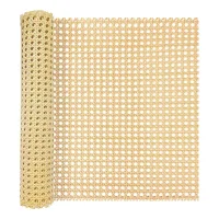 Rollo de rejilla de ratán sintético pe 40 cm x 200 cm, tejido hexagonal para muebles y decoración..