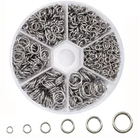 Anillos abiertos de metal, 970 piezas anillas de conexión 4-10 mm para crear bisutería, collares, pulseras y pendientes..
