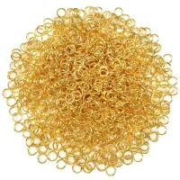 Anillos abiertos dorados 4 mm, 1000 piezas, metal duradero para hacer bisutería, pulseras y collares..